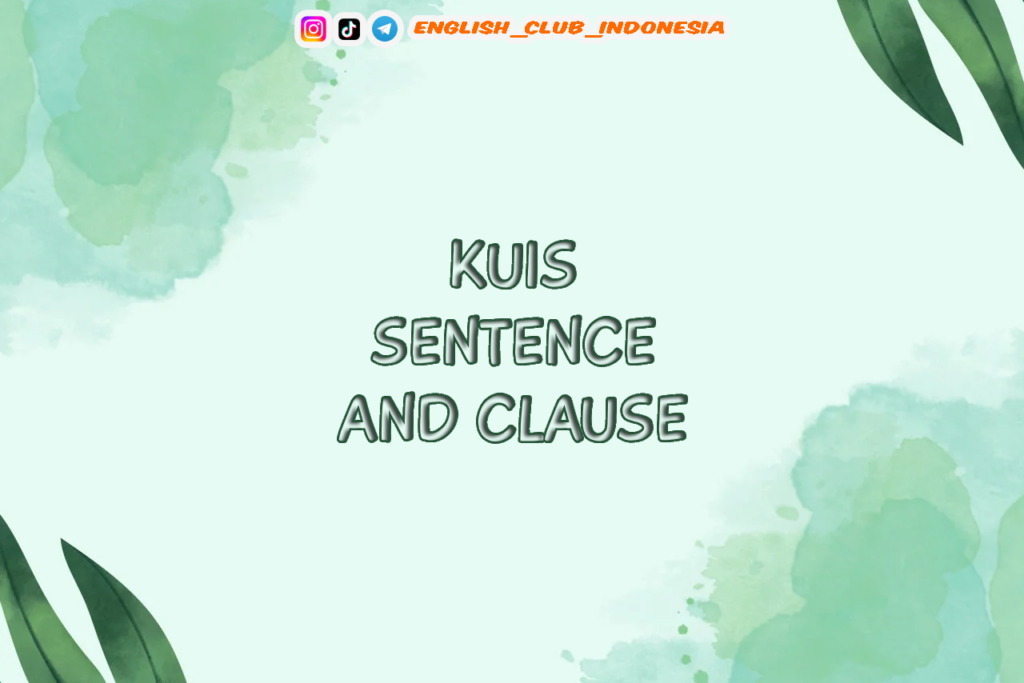 kUIS SENTENCE AND CLAUSE